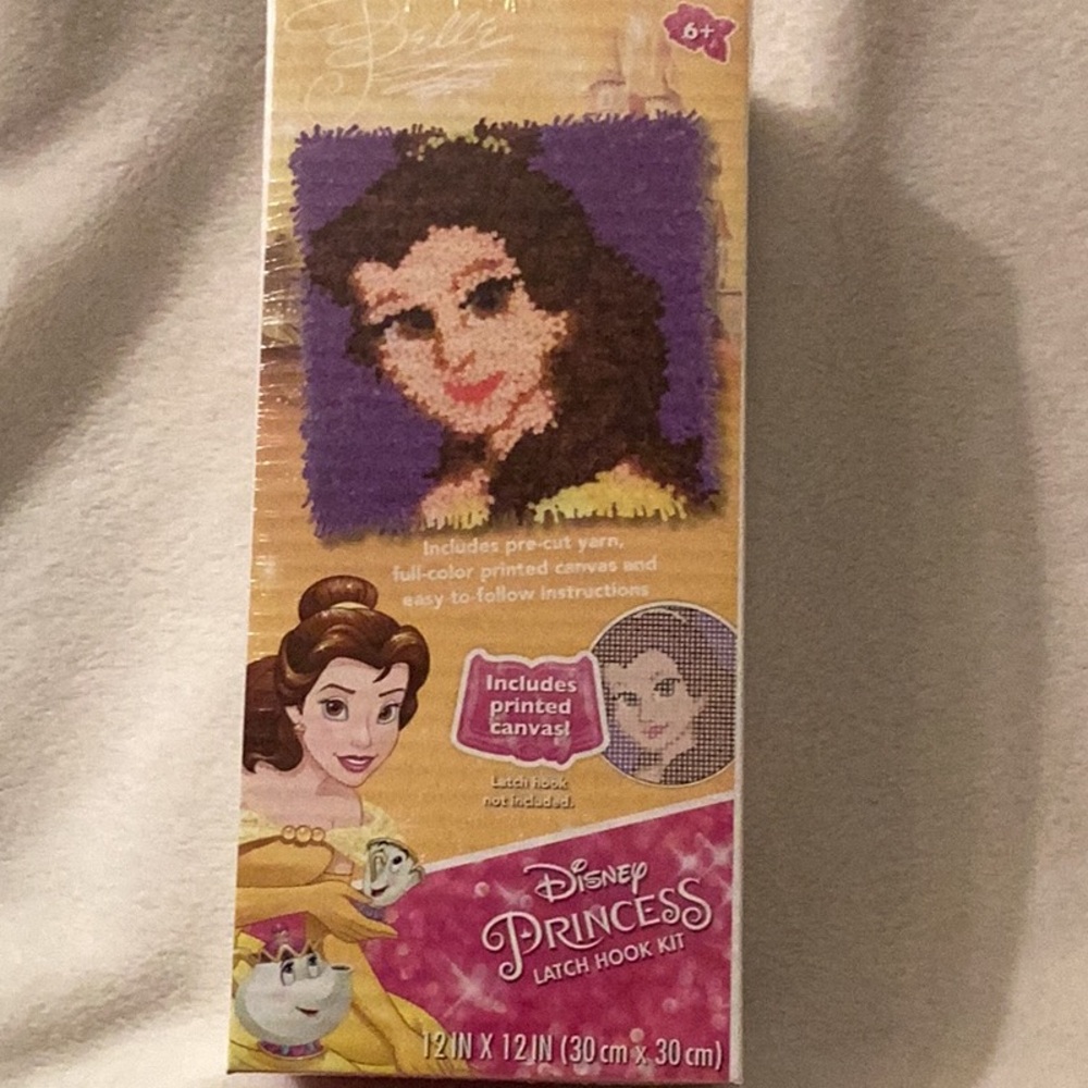 Belle Disney Princess Latch Hook Kit - NIP ~ 12" x 12"